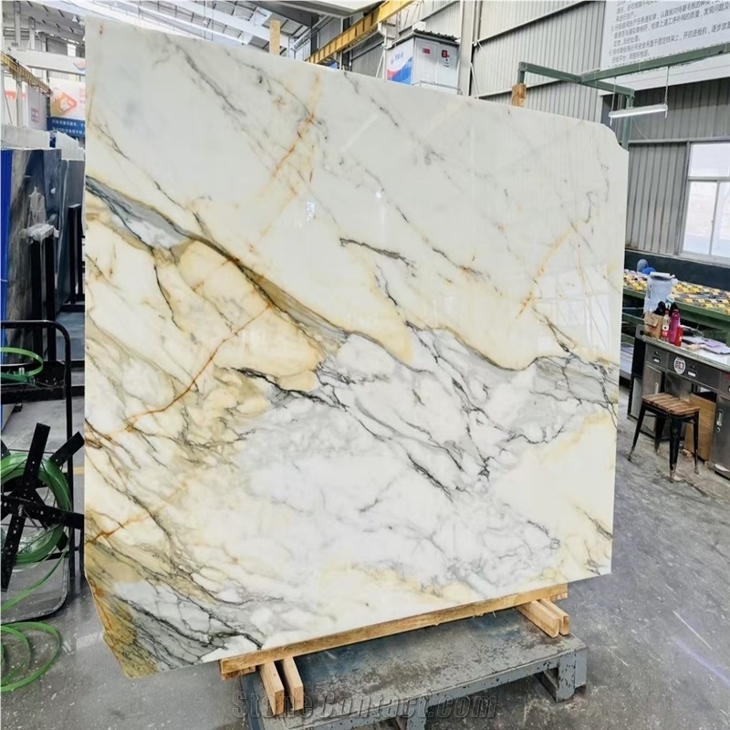 Calacatta Carrara Marble Slabs Subtle Shine Industrial Charm