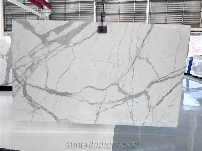 Calacatta White Marble Slabs: Luxe Veins, Timeless Elegance