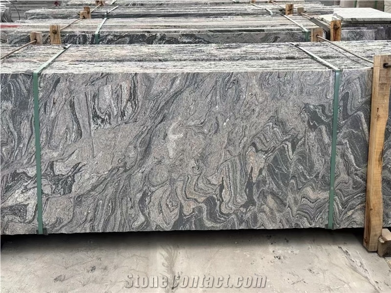 Juparana Grey Granite Slabs - White Contrast Bold Aesthetic