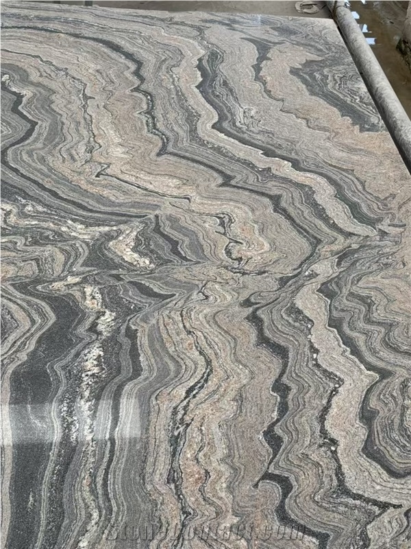 Juparana Grey Granite Slabs - White Contrast Bold Aesthetic