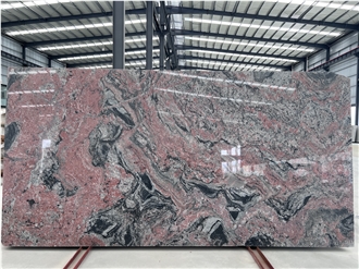 Juparana Red Granite Slabs Natural Swirl Timeless Charm