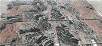Juparana Red Slabs Stunning Red - Black Veins Bold Appeal
