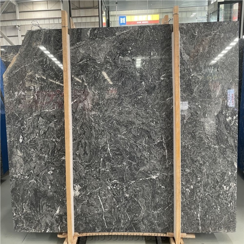 Polished Grigio Carnico Marble Tiles Romantic Charm