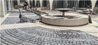 Porphyry Cobbles Pavement Setts With Dense Texture