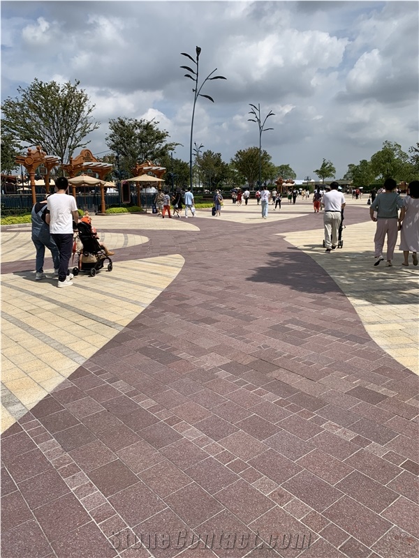 Porphyry Pavement Setts Revealing Layered Structure
