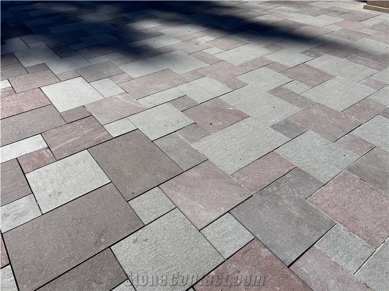 Porphyry Pavement Setts With Interlocking Design