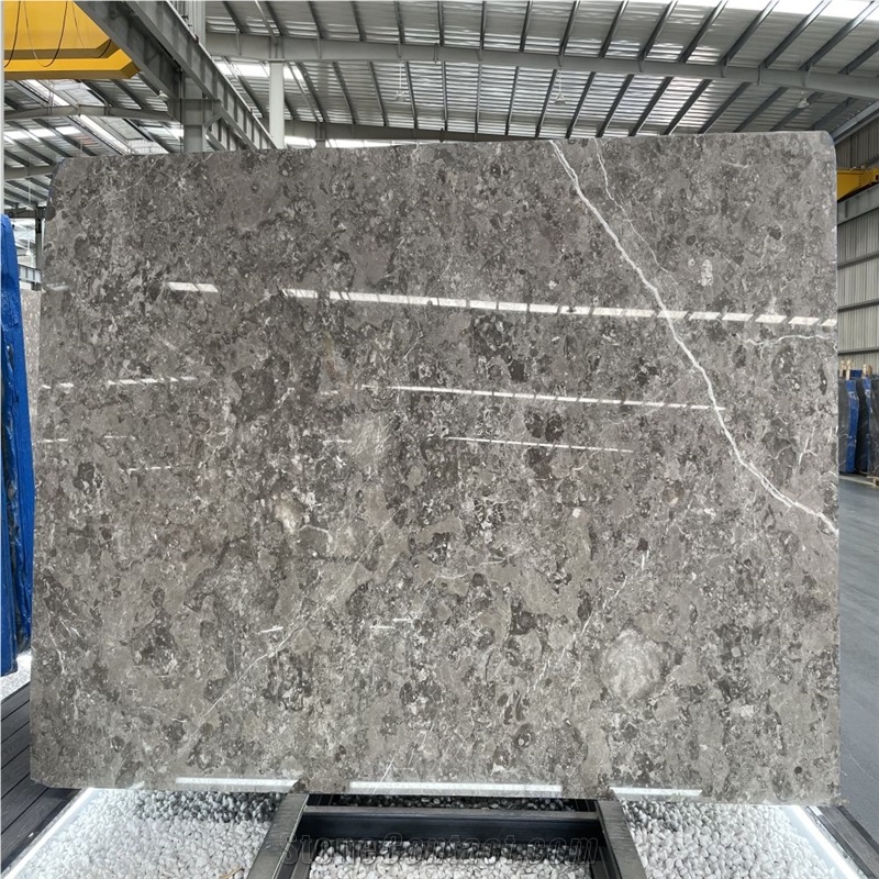 Scottish Gray Marble Slabs Unique Veining, Design Flexibility