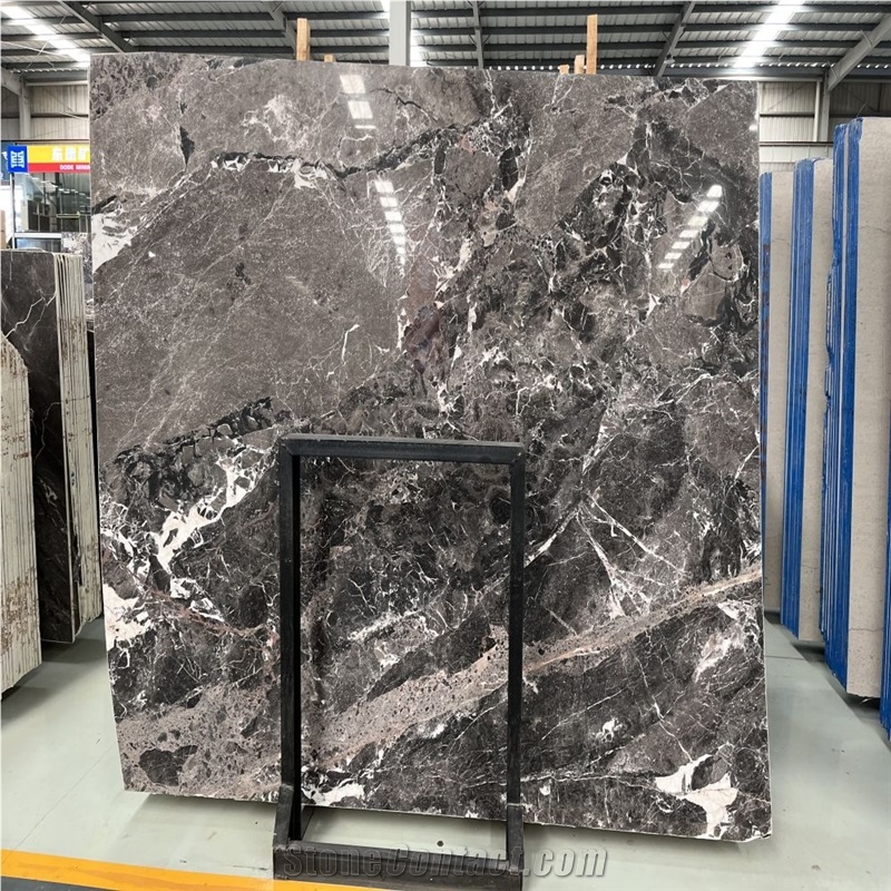 Silver Breccia Marble Showing Mottled Surfaces