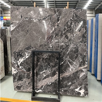 Silver Breccia Marble Showing Mottled Surfaces