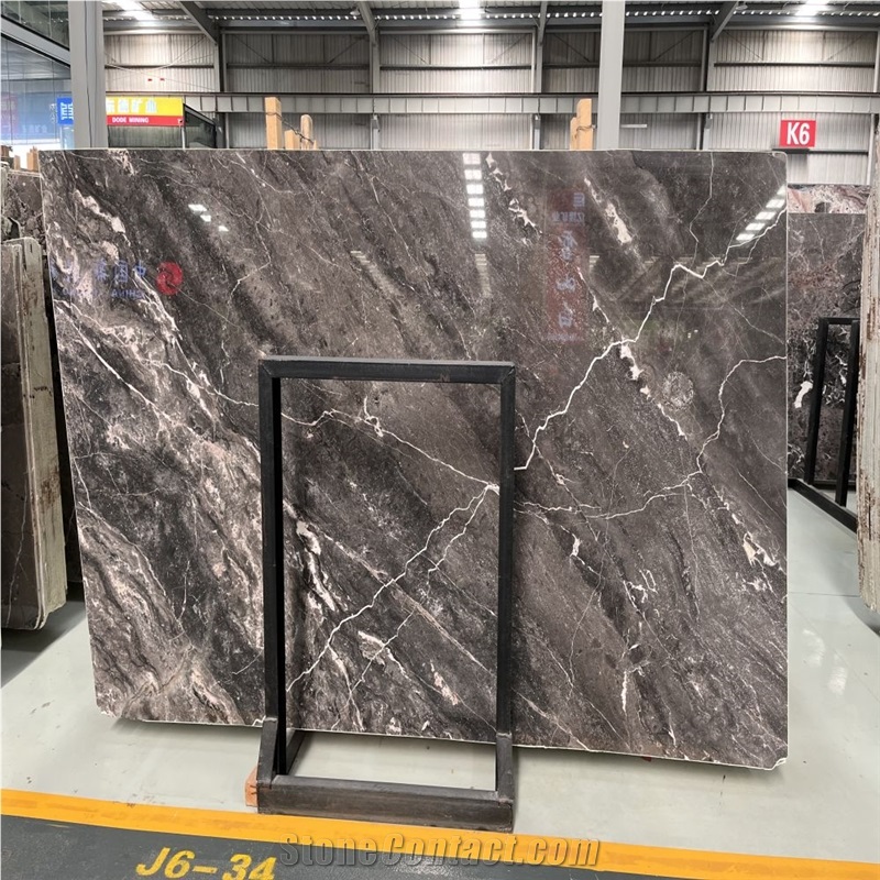 Silver Breccia Marble Showing Mottled Surfaces