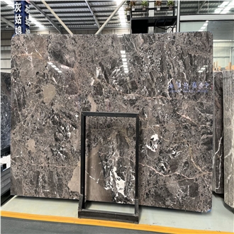 Silver Breccia Marble Slabs Dynamic Veining