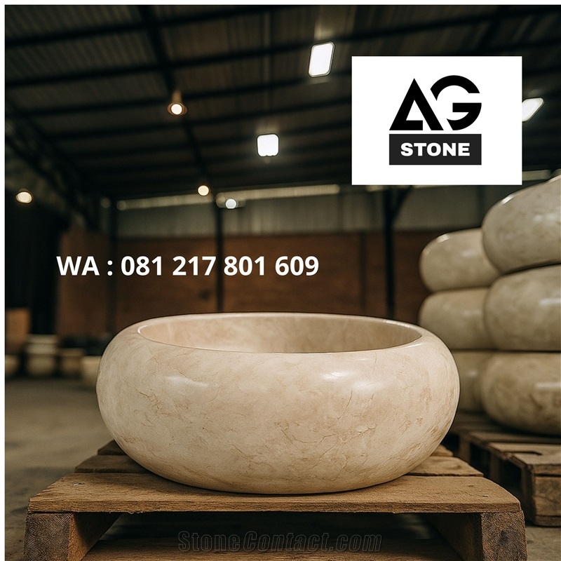 Light Beige Marble  Wash Basin