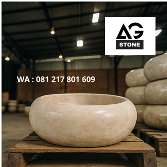 Light Beige Marble  Wash Basin
