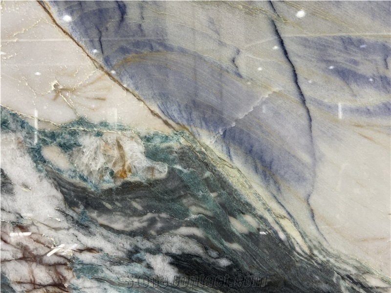 Dreamy Blue Quartzite Slabs