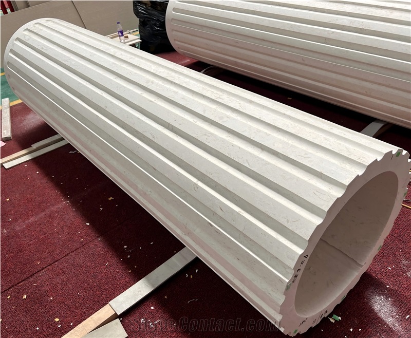 Moonlight Beige Turkish Limestone  Column