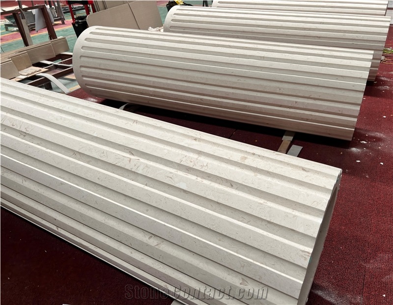 Moonlight Beige Turkish Limestone  Column