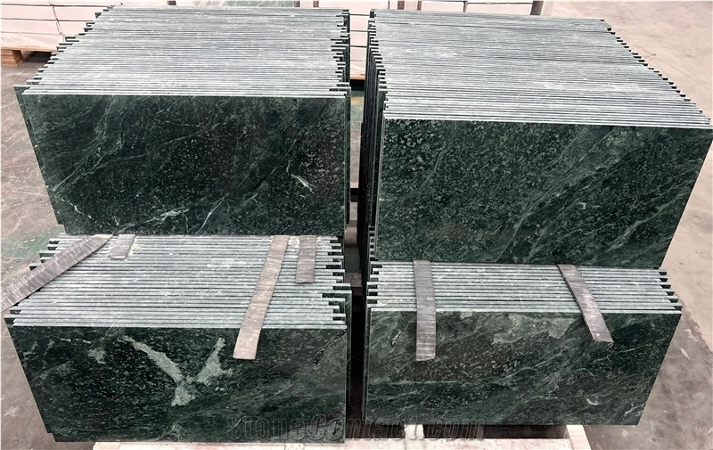 Taiwan Big Flower Green Marble  Tiles