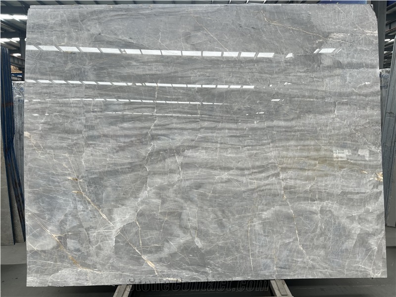 Turkey Ice Blue Grey Marble Slab Wall Tiles