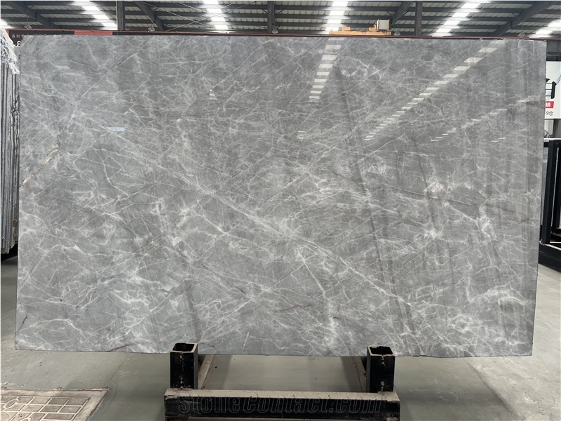 Turkey Ice Blue Grey Marble Slab Wall Tiles