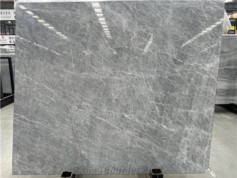 Turkey Ice Blue Grey Marble Slab Wall Tiles