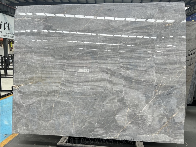 Turkey Ice Blue Grey Marble Slab Wall Tiles