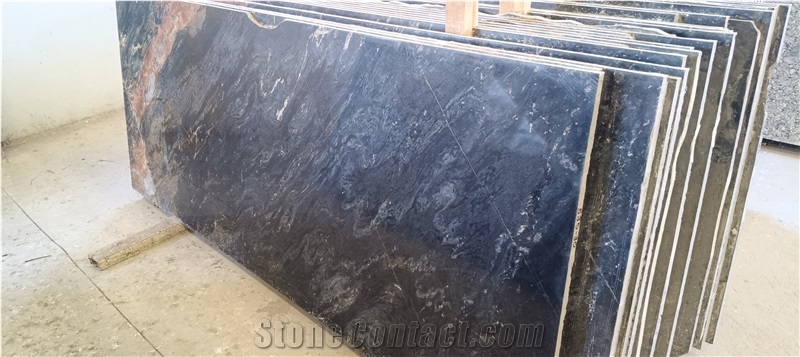 Lava Black Granite Slabs