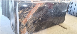 Lava Black Granite Slabs