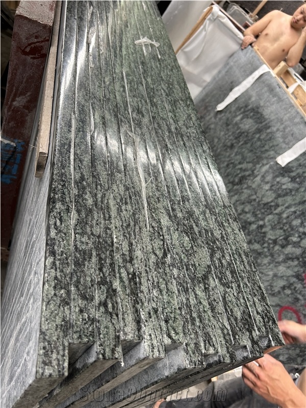 Polished Olive Green Granite Slabs