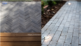Bluestone Tumbled For Herringbone Pattern Paving Tiles