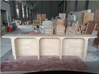 10 Persons Arabescato Marble Stone Tabletop With Marble Legs