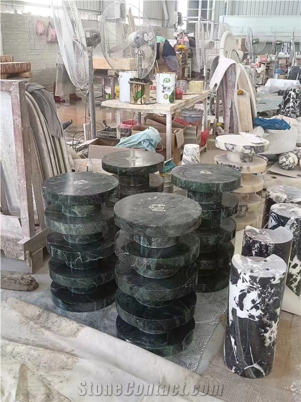 Black Marble Side Table Or Dining Funiture
