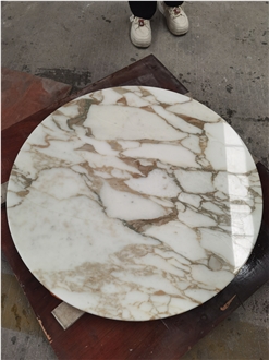 Calacatta Gold Marble Tabletop With Same Gold Marble Legs