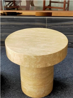 Carrara White Marble Side Tables For Living Room