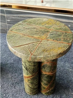 Carrara White Marble Side Tables For Living Room