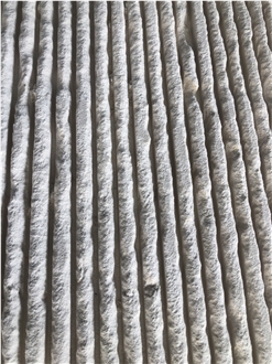 Cream Limestone Hammered Grooved Wall Tiles