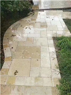 Dark Travertine Tiles Outdoor Paving Stone