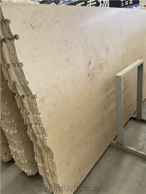 Jura Beige Limestone Acid-Washed Finished Slabs, Wall Tiles