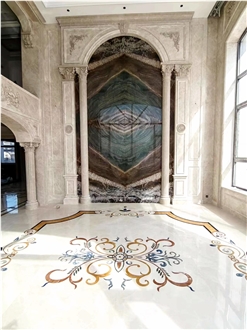 Luxury Marble Medallions For Villas Flooring Wall Corridors