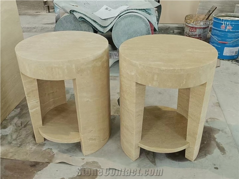 Modern Design Green Marble Side Tables