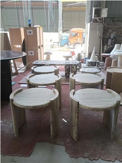 Modern Design Green Marble Side Tables