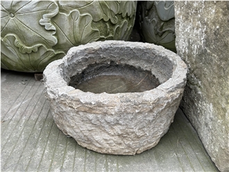 Old Antique Granite Stone Flower Pots