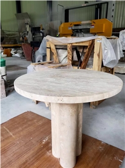 Panda White Marble Stone Side Stool