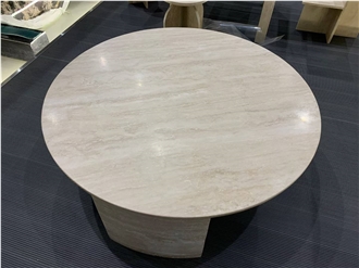 Round Shape Travertine Coffee Tables