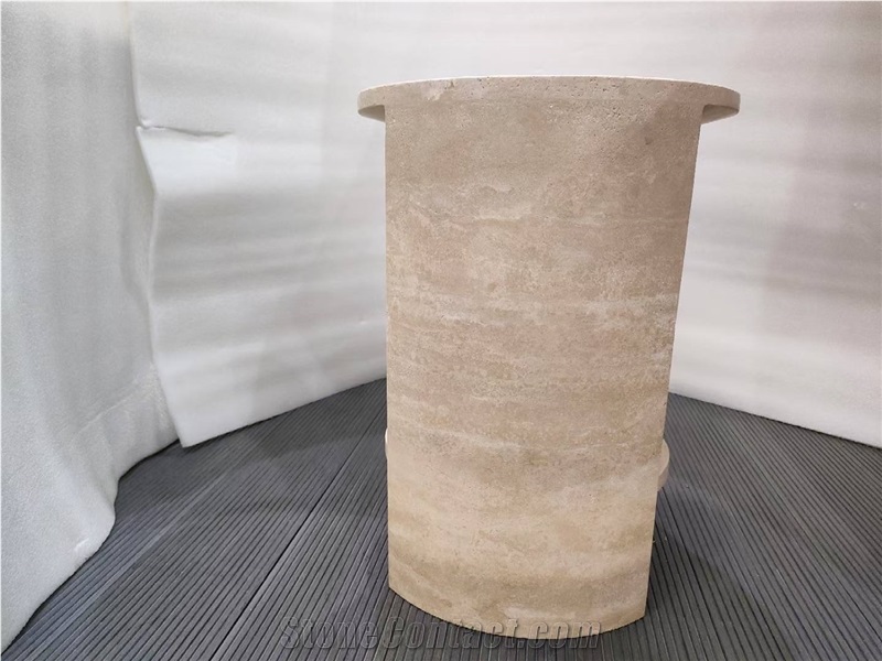 Round Shape Travertine Coffee Tables