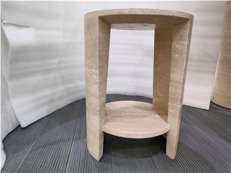 Round Shape Travertine Coffee Tables