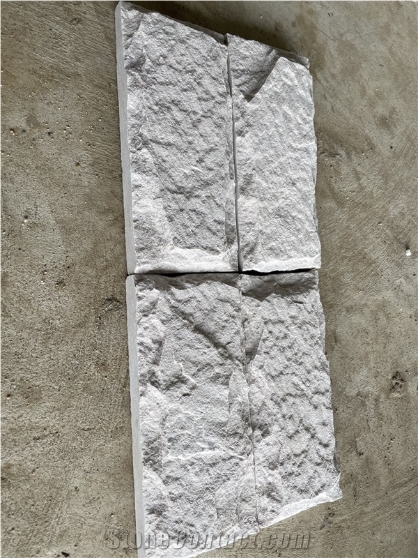 White Limestone With Split Finish Outdoor Wall Tiles