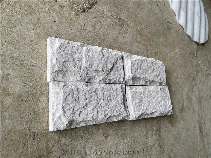 White Limestone With Split Finish Outdoor Wall Tiles
