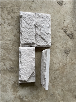 White Limestone With Split Finish Outdoor Wall Tiles