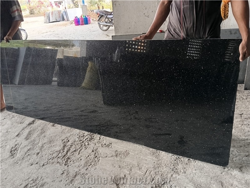 Black Galaxy Granite Polished 2Cm Slabs