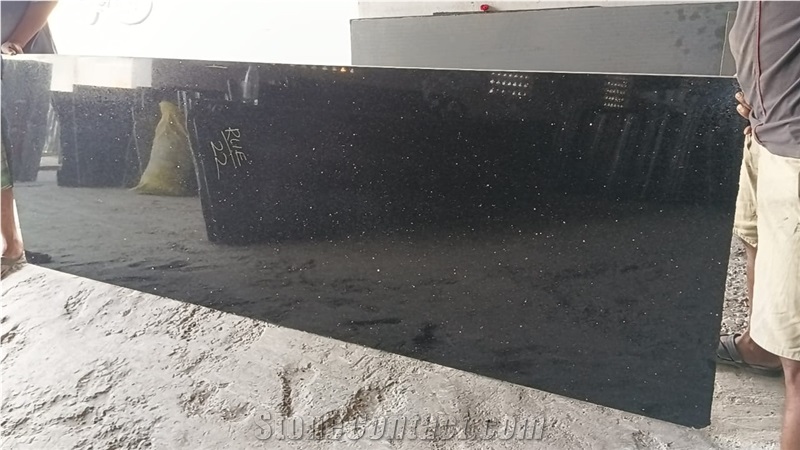 Black Galaxy Granite Polished 2Cm Slabs